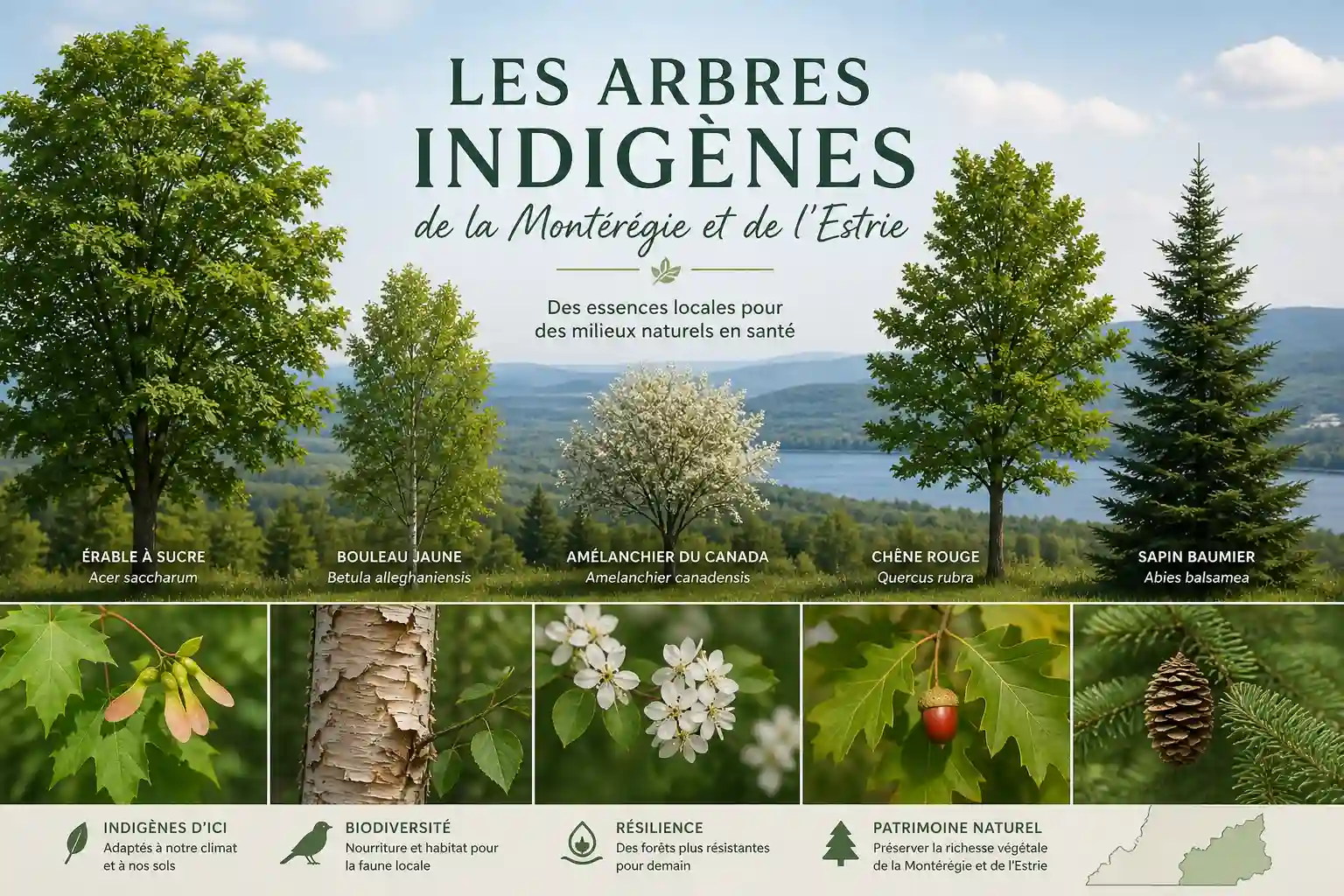 Guide des arbres indigènes de la Montérégie et de l'Estrie